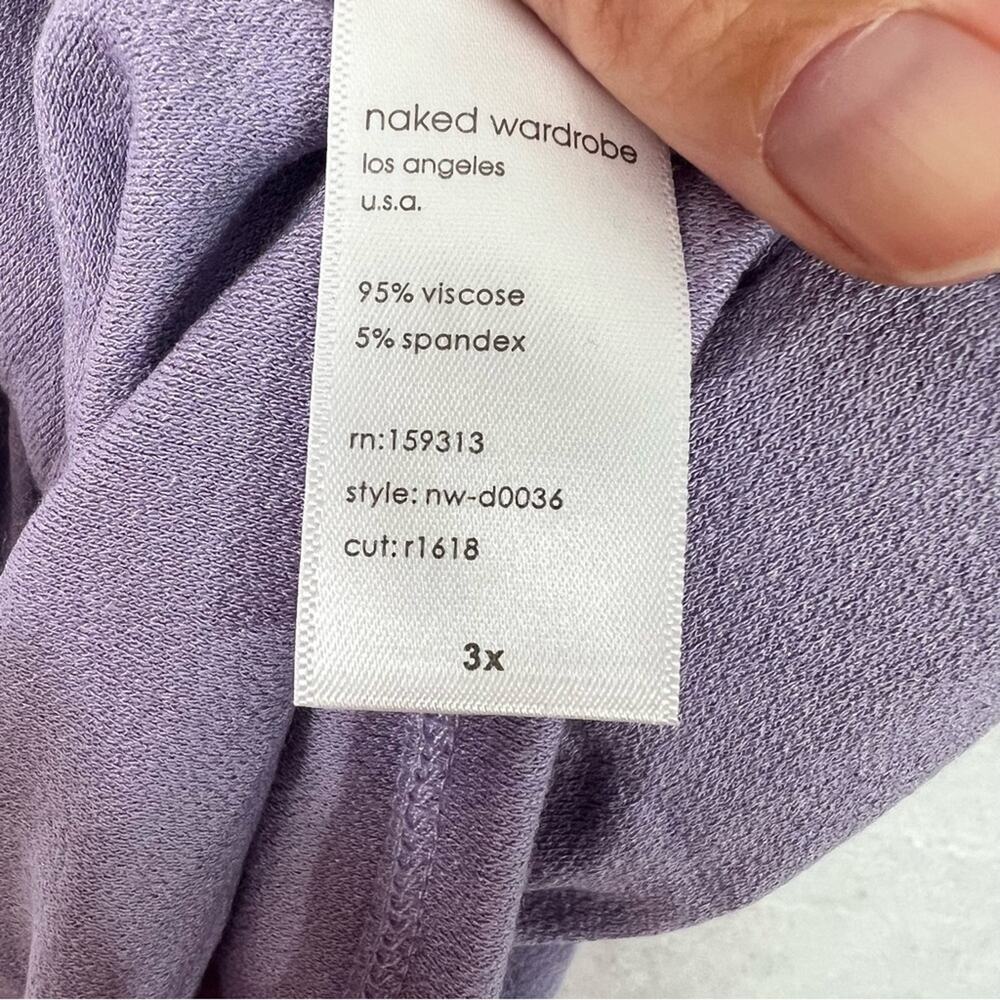 Naked Wardrobe The NW Tube Dress Iris Purple Strapless Crepe Bodycon Size 3X NEW - Picture 10 of 14